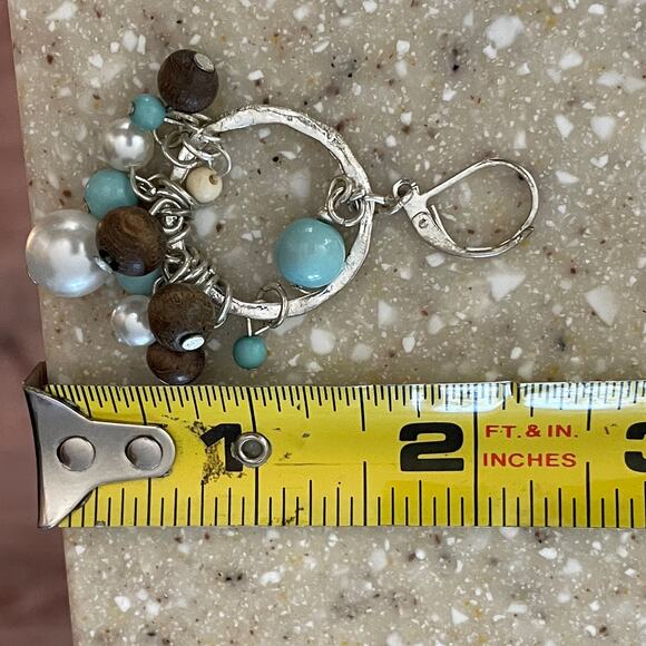 Silvertone and Turquoise Necklace, Bracelet, & Earring Set - Picture 8 of 8